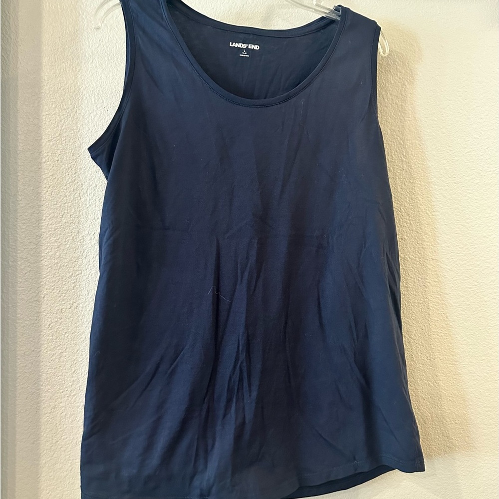 Lands’ End Women's Navy Blue Tank Top